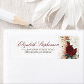 Weiß und Burgund Rot Floral Moderner Chic (Insitu)