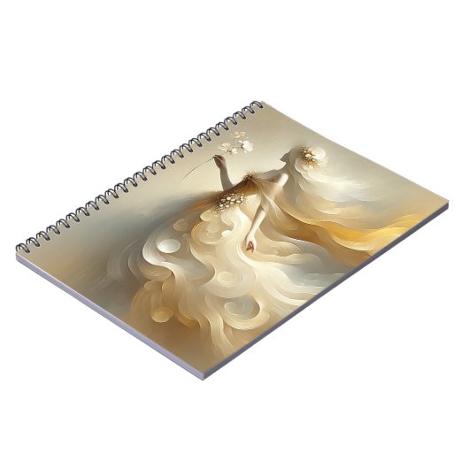 Weiß und Creme Fairy Notizblock (Linke Seite)