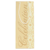 Weiß und Creme Geschenktüte Für Weinflaschen (Rückseite)