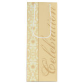 Weiß und Creme Geschenktüte Für Weinflaschen (Vorderseite)