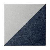 Weiß und Dunkelblau Fliese (Vorderseite)