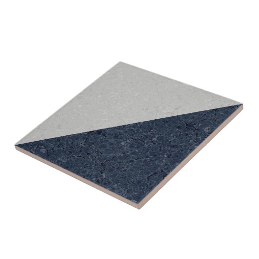 Weiß und Dunkelblau Fliese (Seite)