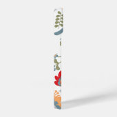 Weiß und dunkelblau, gelb, gelb gestrichen, Design iPhone Hülle (Rechte Seite)