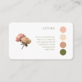Weiß und Elfenbein | Rose Hochzeitskleid Code Begleitkarte (Vorderseite)