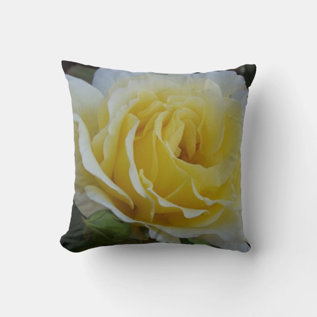 Weiß und Gelb Kissen (Vorderseite)