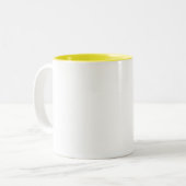 Weiß und Gelb Zweifarbige Tasse (Vorderseite Links)