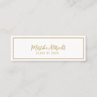 Weiß und Gold | Bold Typografy Name Card