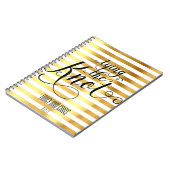 Weiß und Gold, die das Knoten-Hochzeits-Notizbuch Notizblock (Linke Seite)