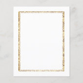 Weiß und Gold | Einladung zu Weihnachts-Party (Rückseite)