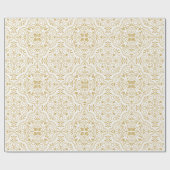 Weiß und Gold marokkanisches geometrisches Muster Geschenkpapier (Flach)