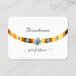 Weiß und Gold mit Monogram Diamonds Beruflich Visitenkarte