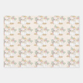 Weiß und Gold Pumpkins Wasserfarbmuster Geschenkpapier Set (Vorderseite)