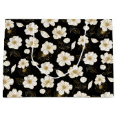 Weiß und Gold Schwarz Große Geschenktüte (Vorderseite)