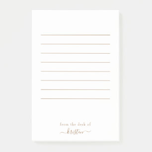 Weiß und Gold von der Schreibtisch mit kundenspezi Post-it Klebezettel