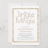 Weiß und Gold | Weihnachts-Party Einladung (Vorderseite)