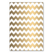 Weiß und Gold Zickzack und Confetti | PLATZKARTEN Tischnummer (Rückseite)