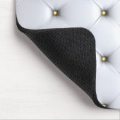 Weiß und goldfarben elegant mousepad (Ecke)