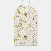 Weiß- und Goldflorentasche Geschenkanhänger (Vorderseite)