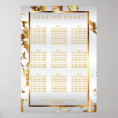 Weiß- und Goldmarmor - Seating Chart (9) Poster (Vorne)