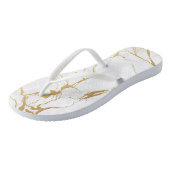 weiß und goldmarmoriert badesandalen (Schrägansicht)