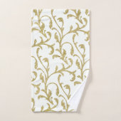 Weiß- und Goldmuster Badhandtuch Set (Handtuch)