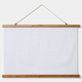 Weiß und grau geometrisches Muster mit Verriegelun Wandteppich Mit Holzrahmen (Vorderseite 2)