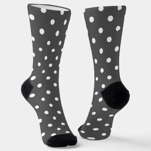 Weiß und grau gepunktet socken (Gewinkelt)