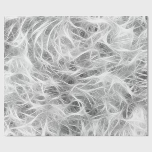 Weiß und Grau Geschenkpapier (Flach)