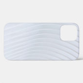 Weiß und grau gestreifte Spinnstoffe Case-Mate iPhone Hülle (Rückseite (Horizontal))