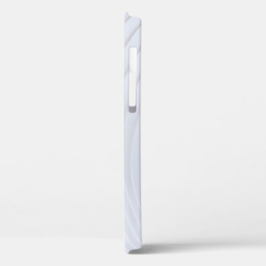 Weiß und grau gestreifte Spinnstoffe Case-Mate iPhone Hülle (Rückseite / Links)