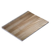 Weiß und grau gestreifte Spinnstoffe Notizblock (Linke Seite)