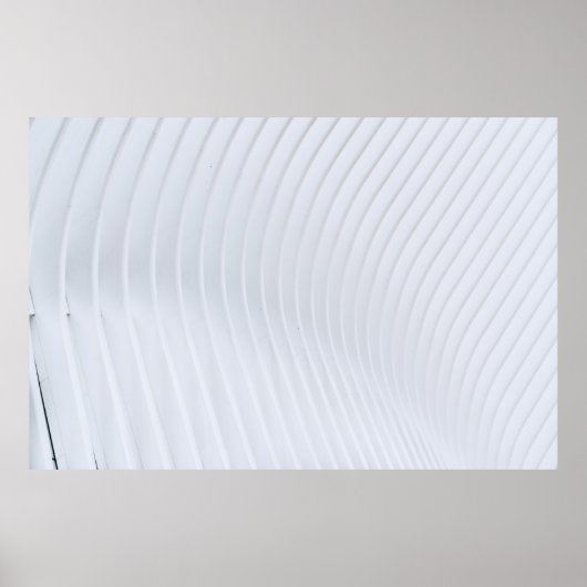 Weiß und grau gestreifte Spinnstoffe Poster (Vorne)