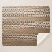 Weiß und grau gestreifte Spinnstoffe Sherpadecke (Vorderseite (Horizontal))