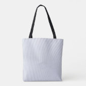 Weiß und grau gestreifte Spinnstoffe Tasche (Rückseite)
