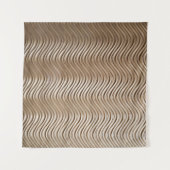 Weiß und grau gestreifte Spinnstoffe Wandteppich (Vorderseite (Horizontal))