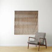 Weiß und grau gestreifte Spinnstoffe Wandteppich (Beispiel (Horizontal))