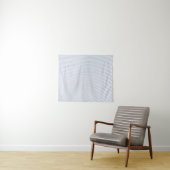 Weiß und grau gestreifte Spinnstoffe Wandteppich (Beispiel (Horizontal))