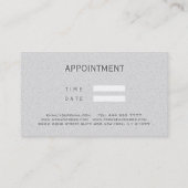 Weiß und Grau-Glitzer Visitenkarte (Rückseite)