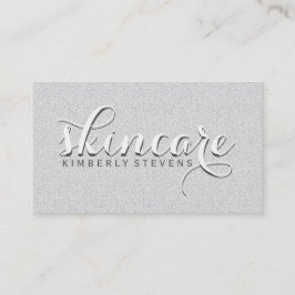 Weiß und Grau-Glitzer Visitenkarte