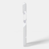 Weiß und grau Moderne Monogram Abstrakt Case-Mate iPhone Hülle (Rückseite / Links)