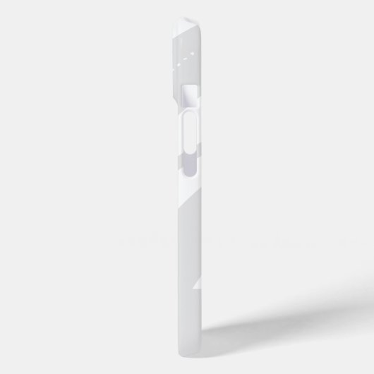 Weiß und grau Moderne Monogram Abstrakt Case-Mate iPhone Hülle (Rückseite / Links)