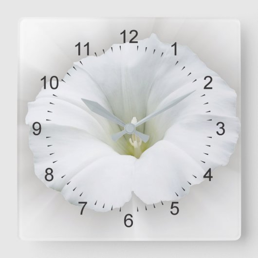 weiß und grau quadratische wanduhr (Vorderseite)