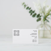 Weiß- und Grau-Spiralenentwurf Visitenkarte (Stehend Vorderseite)