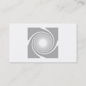 Weiß- und Grau-Spiralenentwurf Visitenkarte (Rückseite)