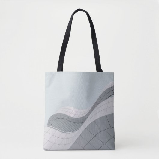 WEISS UND GRAUES GEBÄUDE TASCHE (Vorderseite)