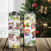 Weiß und grün 8 Fotoplatte Weihnachten Thermosbecher
