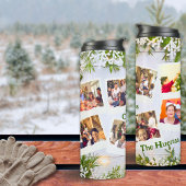 Weiß und grün 8 Fotoplatte Weihnachten Thermosbecher