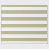 Weiß und grün, breiter Streifen Geschenkpapier (Flach)