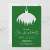 Weiß und grün dekoriert Weihnachtsgebäck Party Einladung (Vorderseite)