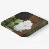 Weiß und grün - eleganter Platz Pappteller (Gewinkelt)